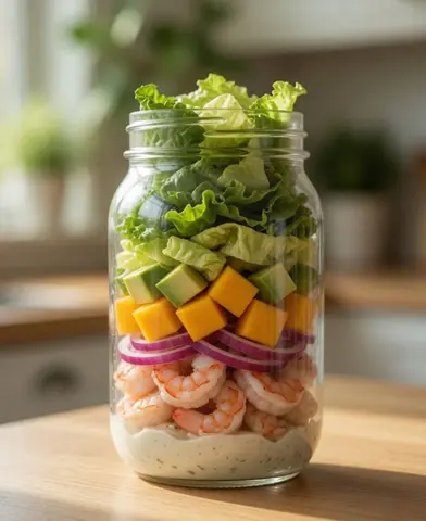 Shrimp, avocado and mango