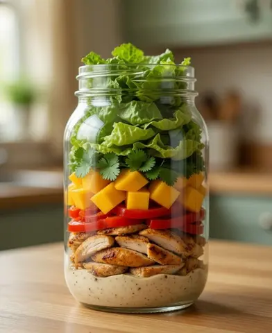 Chicken, mango and pepper